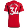 Officiële Voetbalshirt Manchester United Van De Beek 34 Thuis 2023-24 - Heren